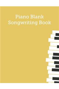 Piano Blank Songwriting Book