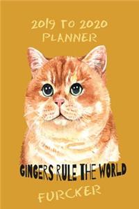 Academic Planner Cats Gingers Rule The World Furcker Cat Humour Design