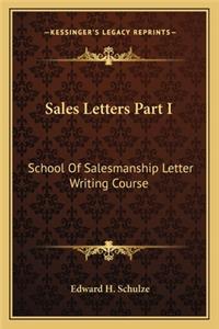 Sales Letters Part I