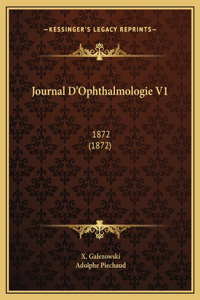 Journal D'Ophthalmologie V1