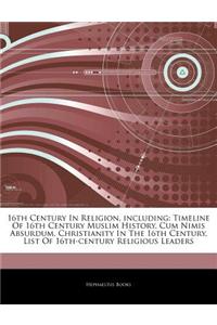 Articles on 16th Century in Religion, Including