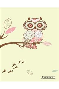 Owl Journal Book 8 x 10 inch 102 page