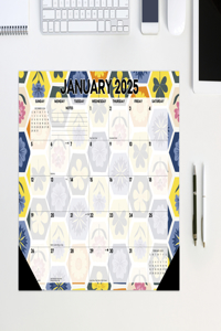 Bees and Botanicals Academic July 2024 - June 2025 17 X 12 Small Monthly Deskpad