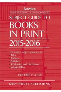 Subject Guide to Books In Print, 2015-16