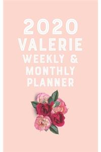 VALERIE planner 2020-2021, planner calendar 2020 for VALERIE Monthly Weekly 2020 Planner A beautiful