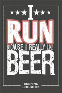I Run Because I Really Like Beer Running Log Book