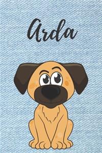 Arda Hund-Malbuch / Notizbuch Tagebuch