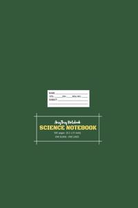 Science Notebook - AmyTmy Notebook - One Blank and One lined - 100 pages - 8.5 x 11 inch - Matte Cover