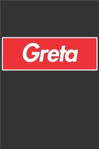 Greta: Greta Planner Calendar Notebook Journal, Personal Named Firstname Or Surname For Someone Called Greta For Christmas Or Birthdays This Makes The Perf