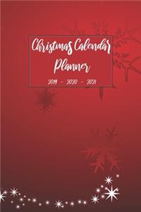 Christmas Calendar Planner 2019 2020 2021