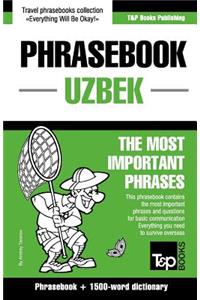 English-Uzbek Phrasebook and 1500-Word Dictionary