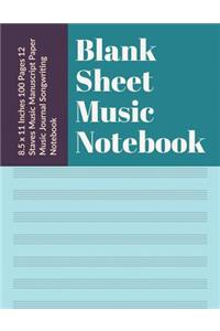 Blank Sheet Music Notebook