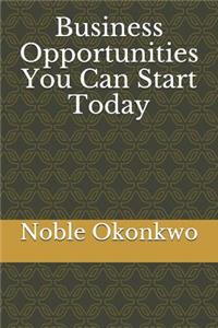 Business Opportunities You Can Start Today