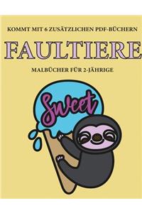 Malbücher für 2-Jährige (Faultiere)