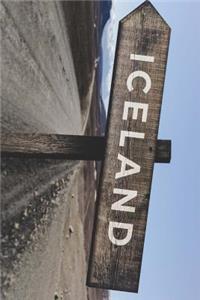 Wooden Iceland Sign Journal