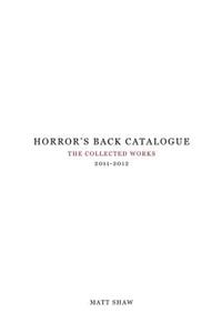 Horror's Back Catalogue