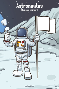 Astronautas libro para colorear 1
