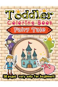 Fairy Tale Toddler Coloring Book 50 Pages very easy for beginners