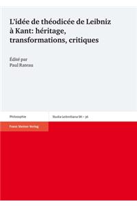 L'Idee de Theodicee de Leibniz A Kant