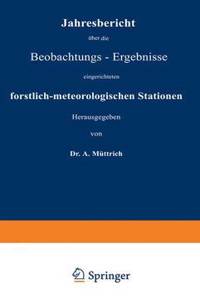 Jahresbericht Über Die Beobachtungs-Ergebnisse