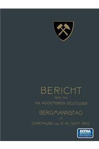 Bericht Über Den VIII. Allgemeinen Deutschen Bergmannstag Zu Dortmund Vom 11. Bis 14. September 1901