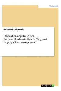 Produktionslogistik in der Automobilindustrie. Beschaffung und 