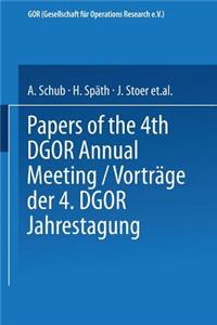 Vorträge Der Jahrestagung 1974 Dgor Papers of the Annual Meeting