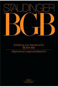 Einleitung Zum Sachenrecht; §§ 854-882