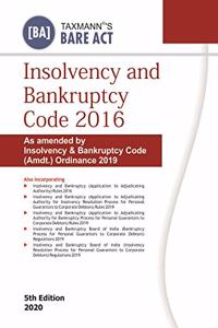 Taxmann's Insolvency and Bankruptcy Code 2016-As amended by Insolvency & Bankruptcy Code (Amdt.) Ordinance 2019 (Bare Act) (Paperback Pocket- 5th Edition 2020) [Paperback] Taxmann
