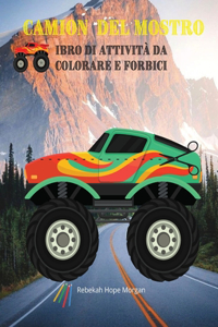 Camion del mostro Libro di attività da colorare e forbici