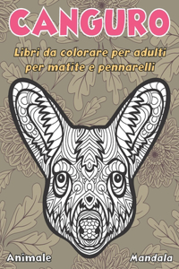 Libri da colorare per adulti per matite e pennarelli - Mandala - Animale - Canguro