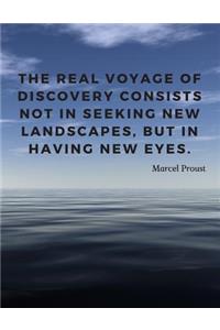 The real voyage of discovery consists not in seeking new landscapes, but in having new eyes.