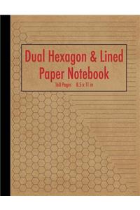 Dual Hexagon and Lined Paper Notebook