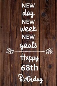 New day new week new goals Happy 68th Birthday