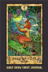 Daily Draw Tarot Journal, Page of Cups Satyr