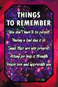 Things to Remember