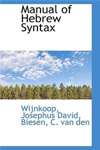 Manual of Hebrew Syntax