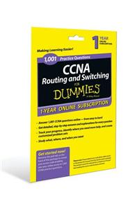 1,001 Ccna Routing and Switching Practice Questions for Dummies, Access Code Card, 1-year Subscription