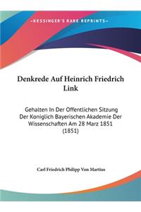 Denkrede Auf Heinrich Friedrich Link