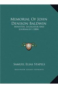 Memorial Of John Denison Baldwin