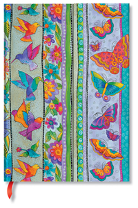 Paperblanks Hummingbirds & Flutterbyes Playful Creations Hardcover Ultra Lined Wrap Closure 144 Pg 120 GSM