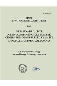 Final Environmental Assessment for Brea Power II, LLC's Olinda Combined Cycle Electric Generating Plant Fueled by Waste Landfill Gas, Brea, California (DOE/EA-1744)