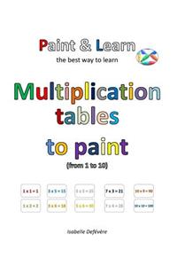 Multiplication tables to paint (from 1 to 10)