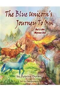 Blue Unicorn's Journey To Osm Black and White