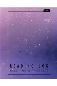 Reading Log: Purple Tone Book Lovers Journal: 110 Pages with Book Rating Stars Inside