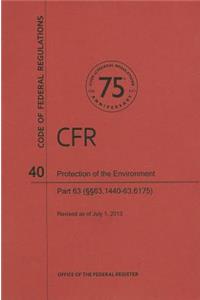 Code of Federal Regulations Title 40, Protection of Environment, Parts63 (63. 144063. 6175), 2013