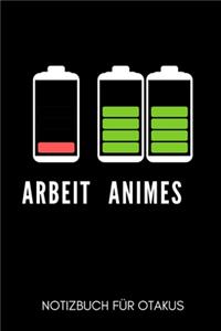 Arbeit Animes Notizbuch Für Otakus