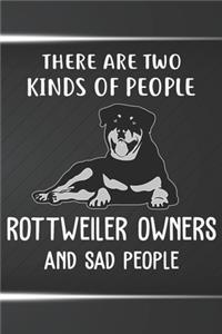 There Are Two Kinds Of People Rottweiler Owners And Sad People Notebook Journal