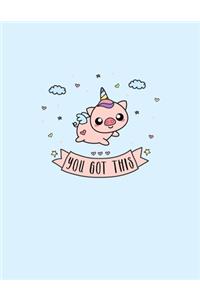 Unipig Pig Unicorn Notebook
