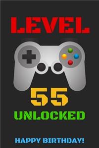 Level 55 Unlocked Happy Birthday!